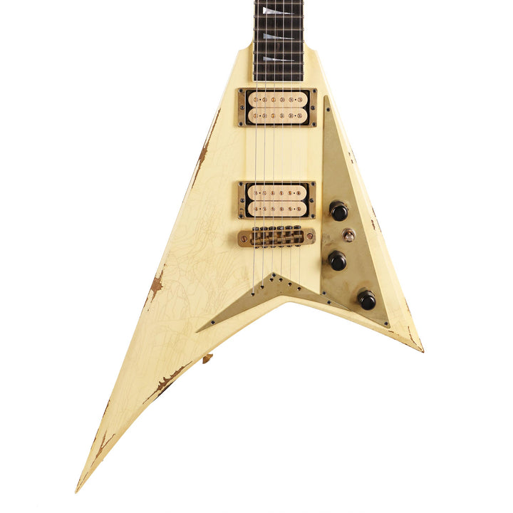 Jackson Custom Shop Rhoads RR-VS Fixed Bridge Vintage White Nitro Aged