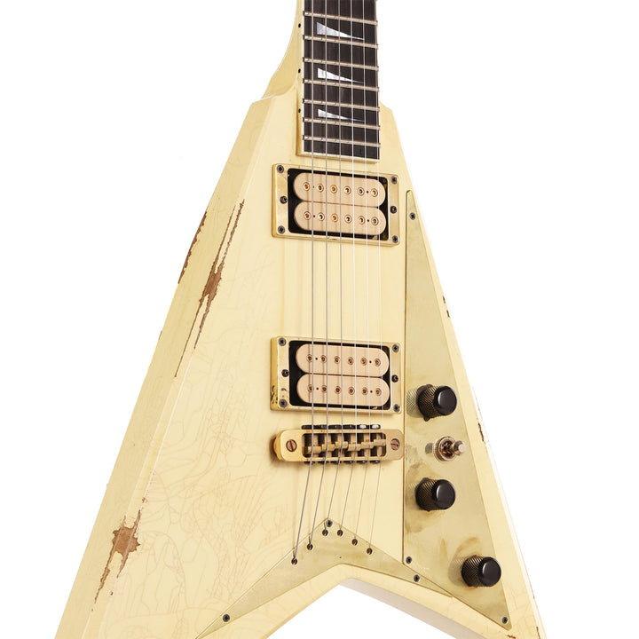 Jackson Custom Shop Rhoads RR-VS Fixed Bridge Vintage White Nitro Aged