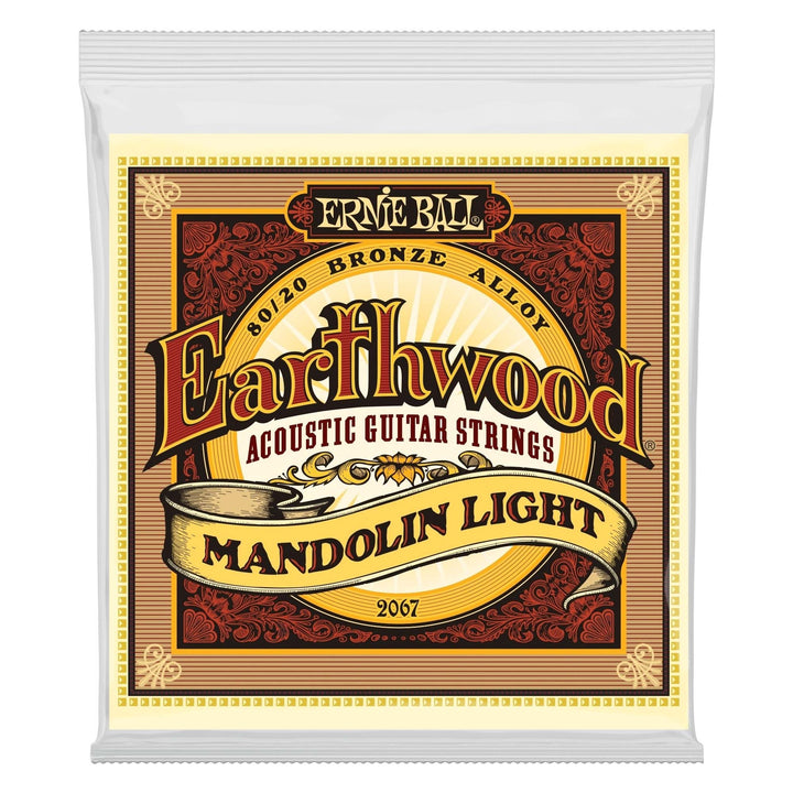 Loop End Mandolin Strings Ernie Ball Light Earthwood 80/20 Bronze Loop End Mandolin Strings 9-34 ...