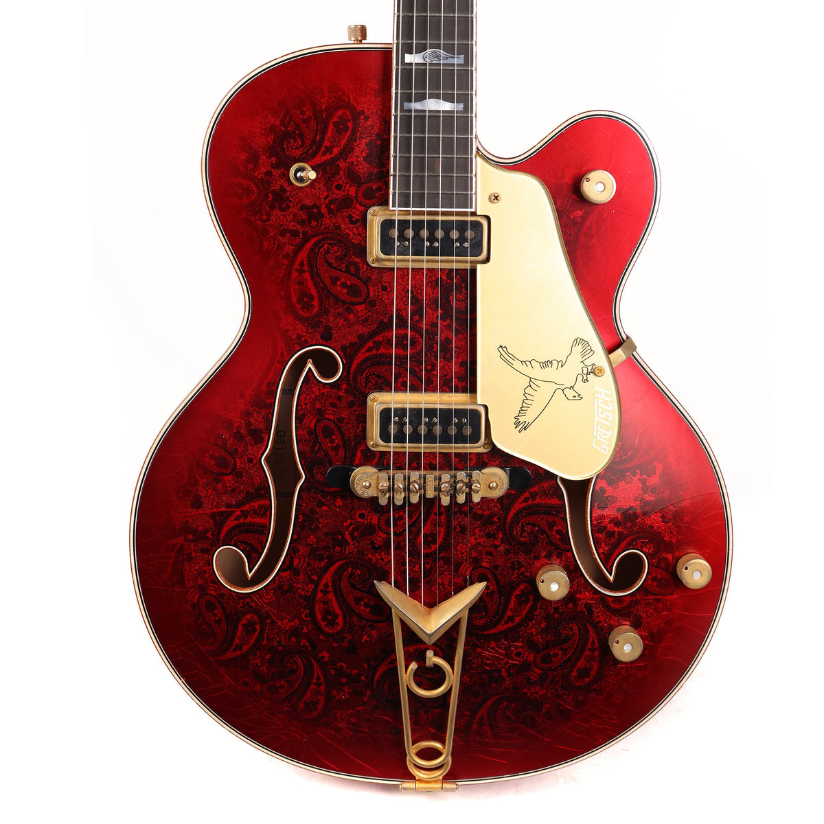 Gretsch Custom Shop G6136-55GE 1955 Falcon Masterbuilt Gonzalo Madrigal Candy Apple Red Paisley — 1