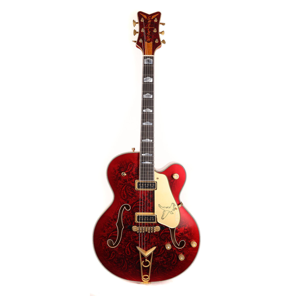 Gretsch Custom Shop G6136-55GE 1955 Falcon Masterbuilt Gonzalo Madrigal Candy Apple Red Paisley — 2