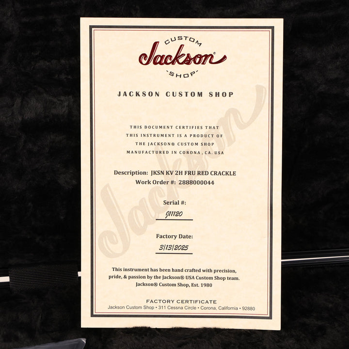 Jackson Custom Shop King V Red Crackle