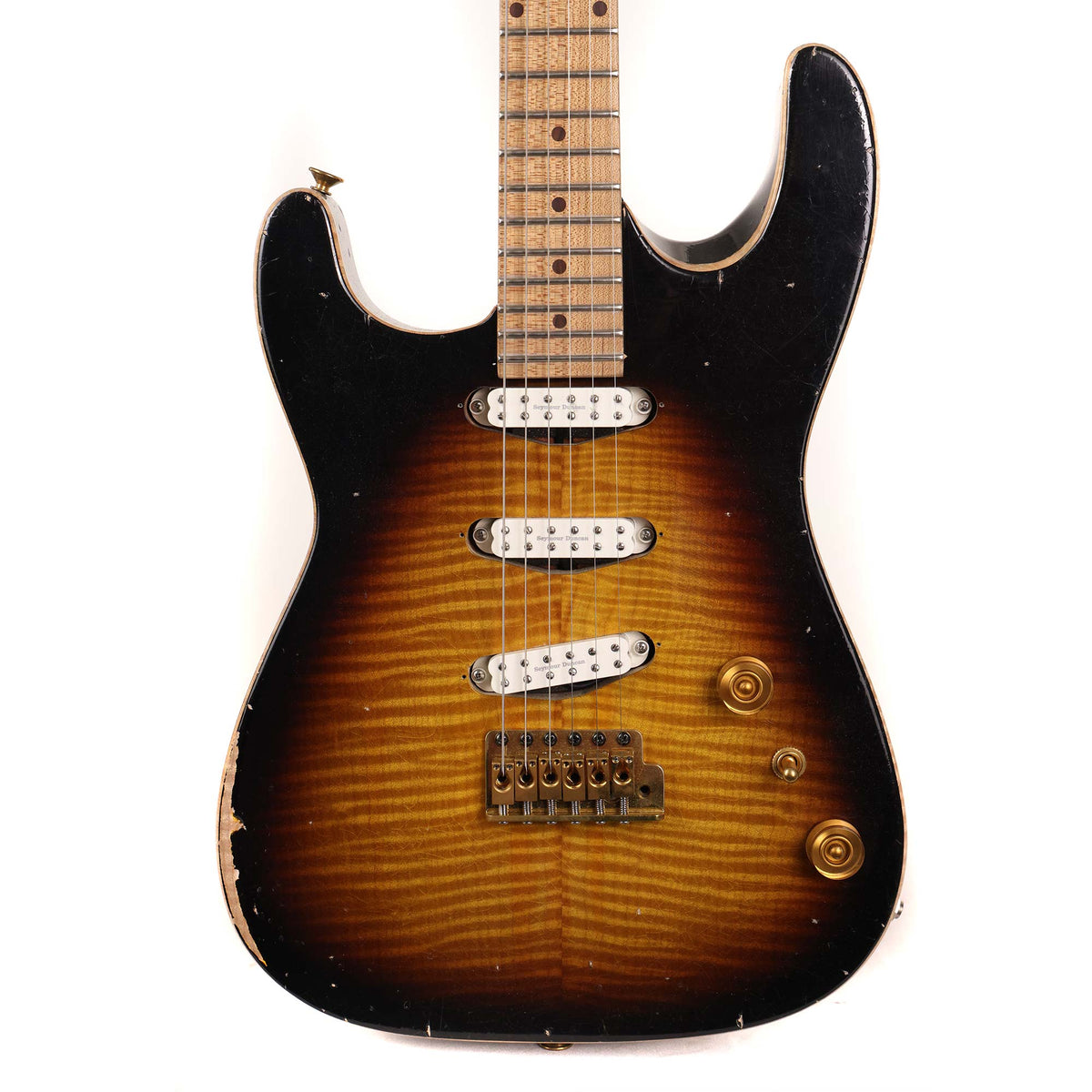 Colletti Guitars Reverse Speed of Sound Sunburst Flame Top — 1