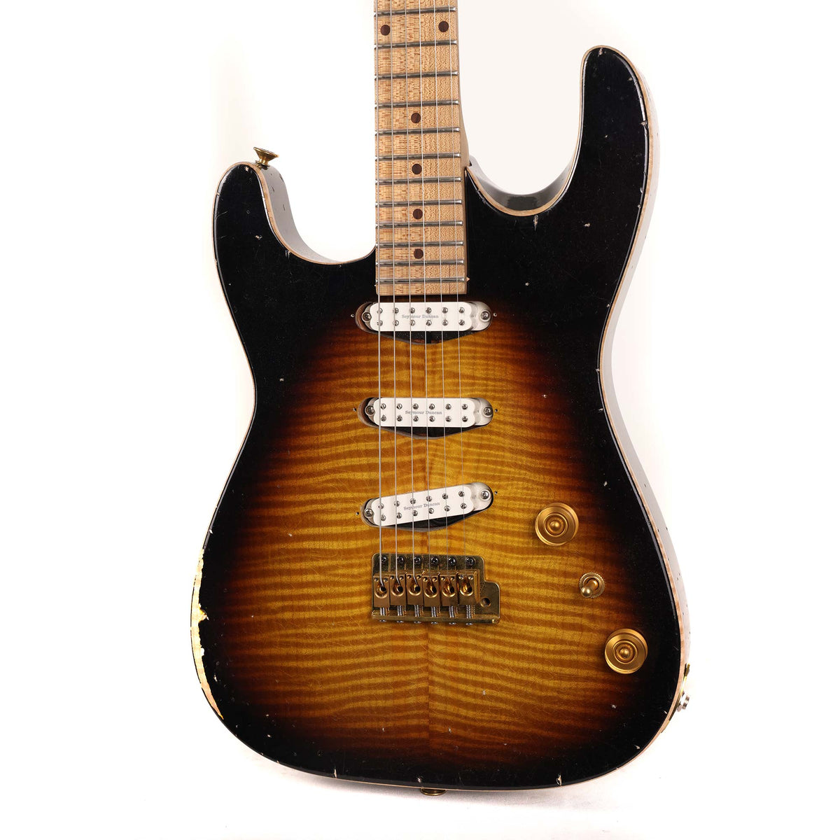 Colletti Guitars Reverse Speed of Sound Sunburst Flame Top — 5
