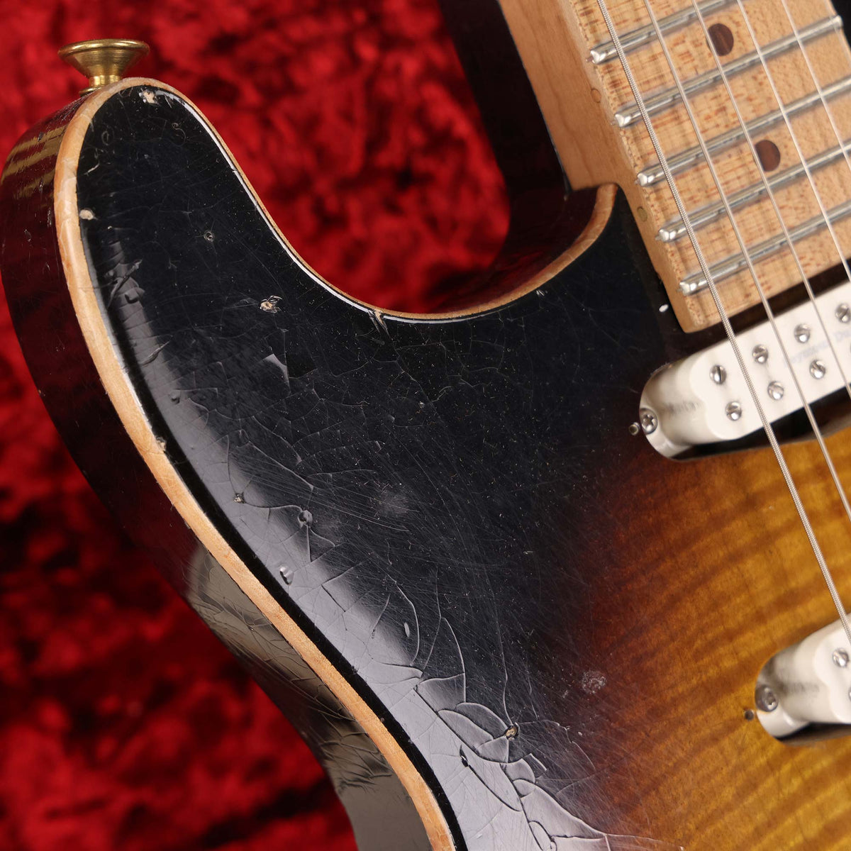 Colletti Guitars Reverse Speed of Sound Sunburst Flame Top — 6