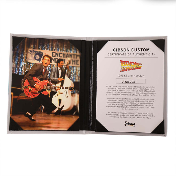 Gibson Custom Shop Back to the Future 1955 ES-345 Collector's Edition Light Aged Cherry Red