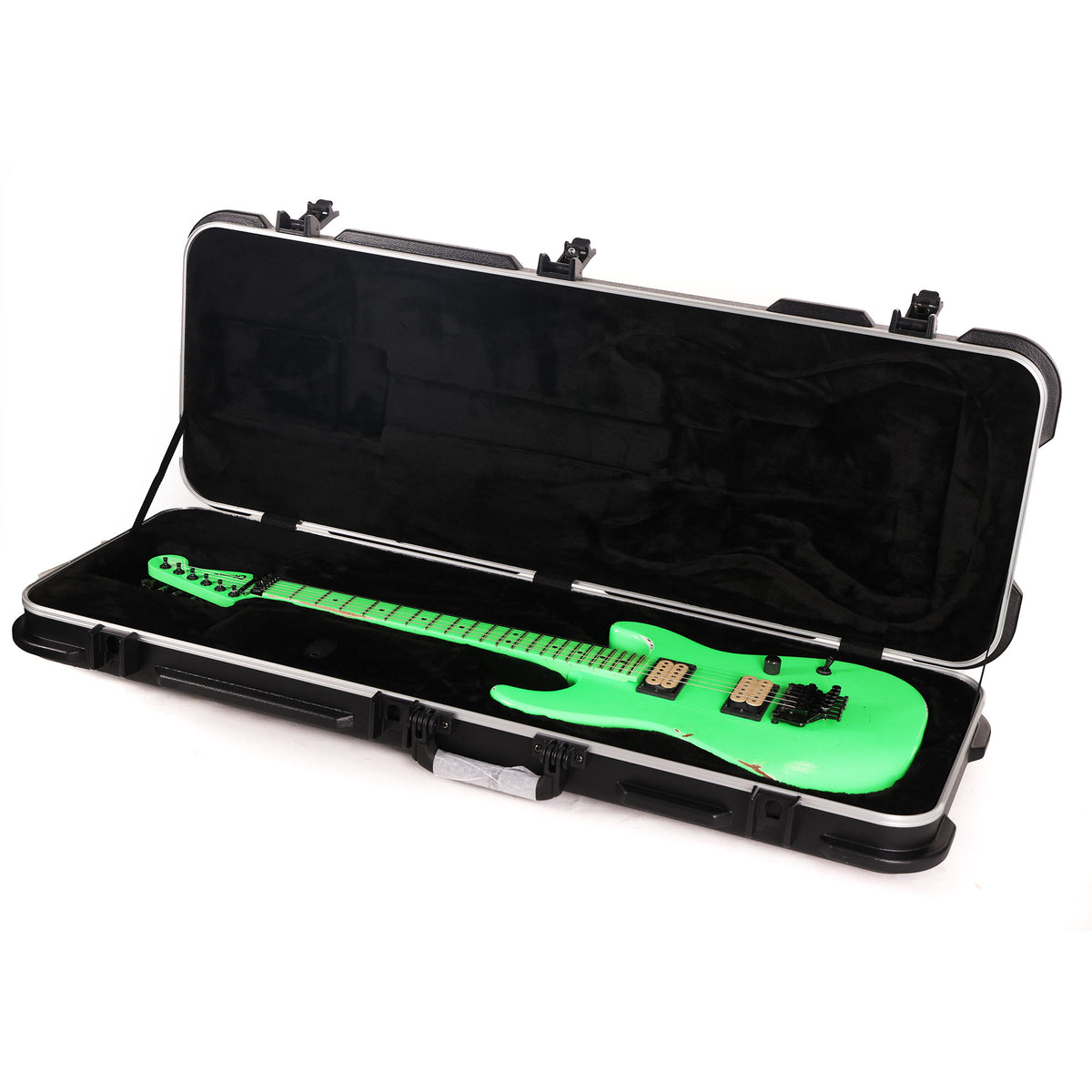 Charvel Custom Shop San Dimas Music Zoo Exclusive Painted Neck Neon Green — 17