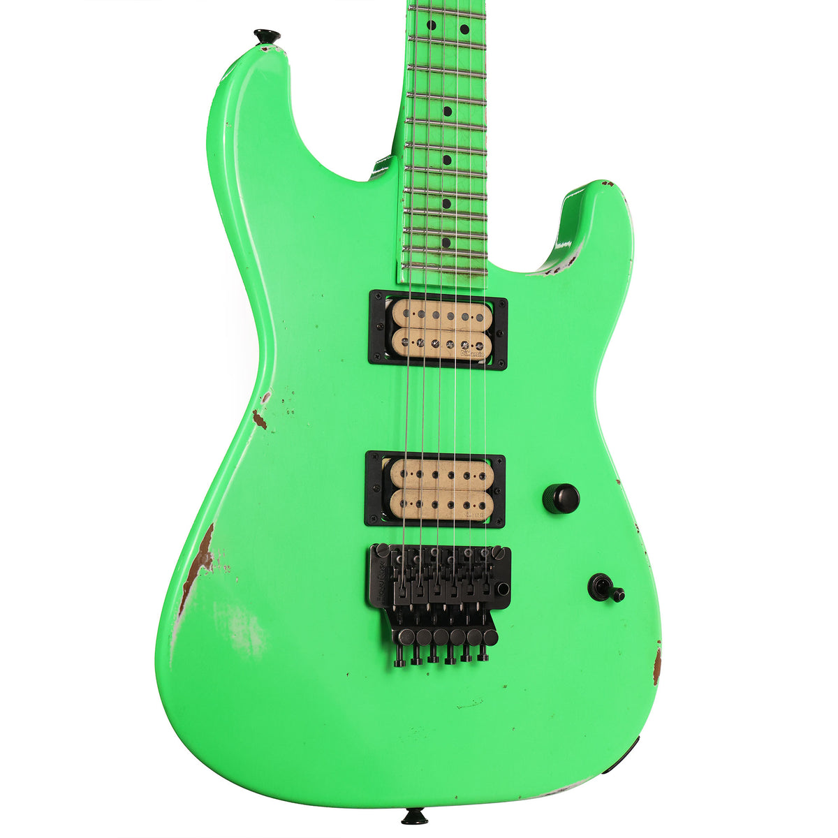 Charvel Custom Shop San Dimas Music Zoo Exclusive Painted Neck Neon Green — 1