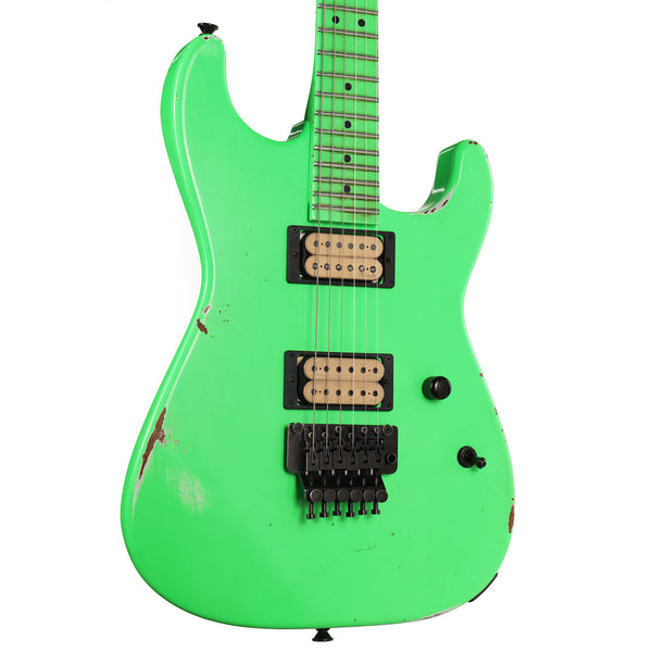 Charvel Custom Shop San Dimas Music Zoo Exclusive Painted Neck Neon Green