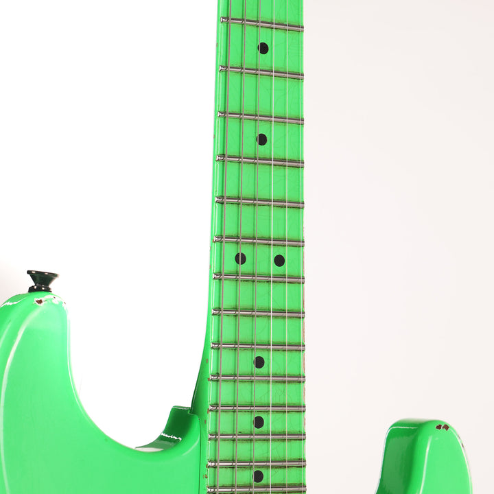 Charvel Custom Shop San Dimas Music Zoo Exclusive Painted Neck Neon Green