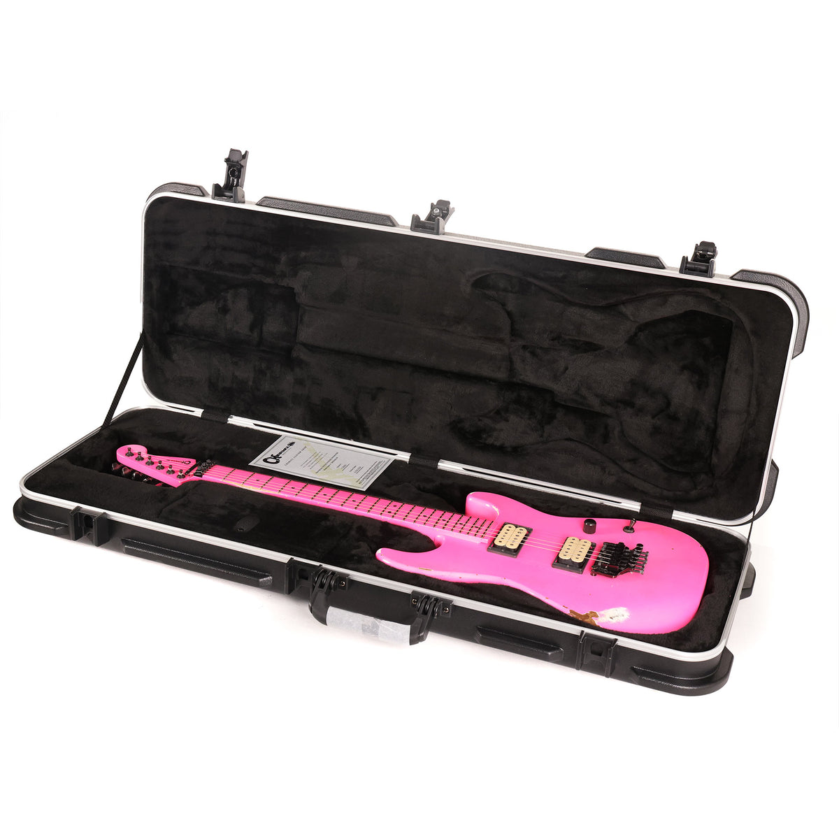 Charvel Custom Shop San Dimas Music Zoo Exclusive Painted Neck Neon Pink — 17