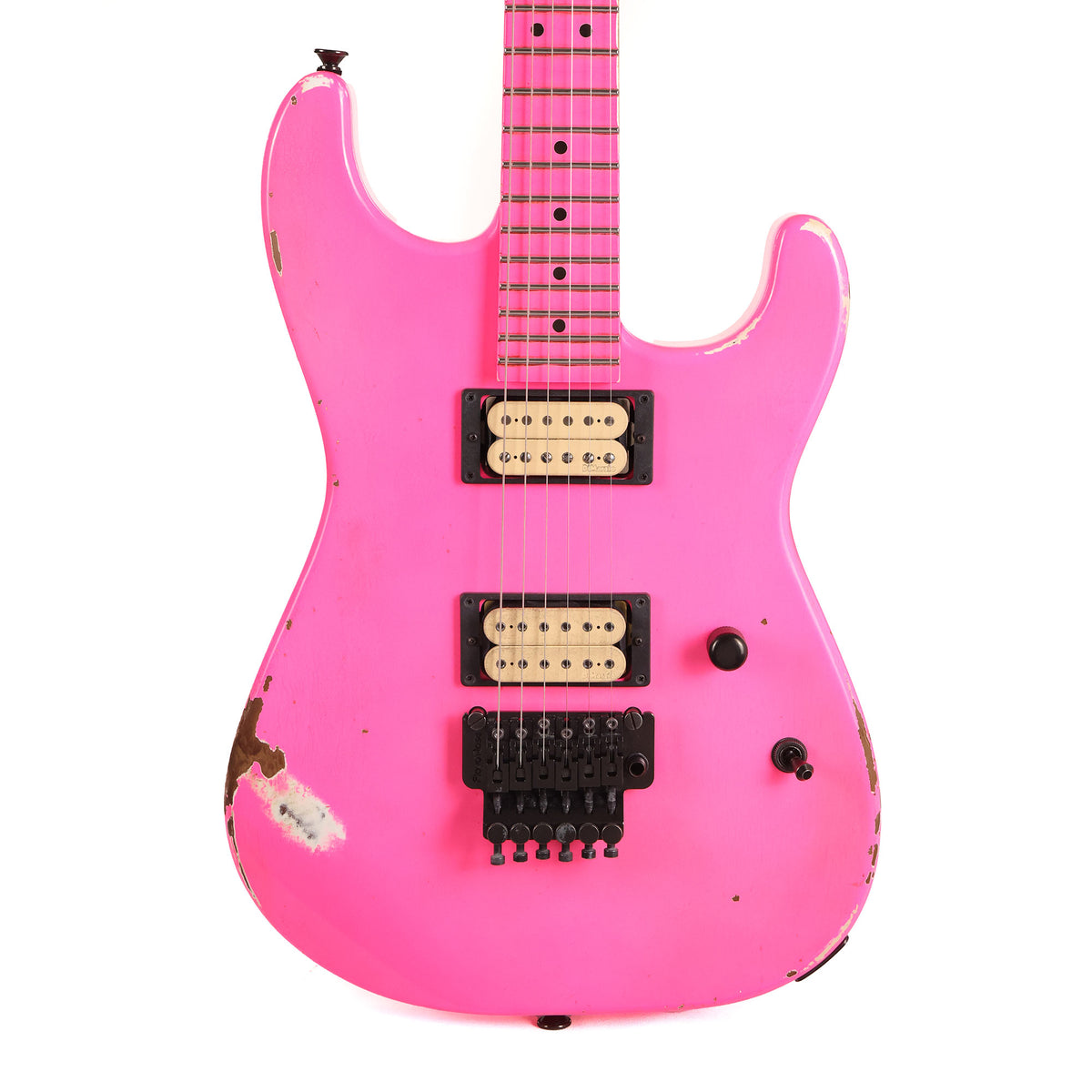 Charvel Custom Shop San Dimas Music Zoo Exclusive Painted Neck Neon Pink — 2