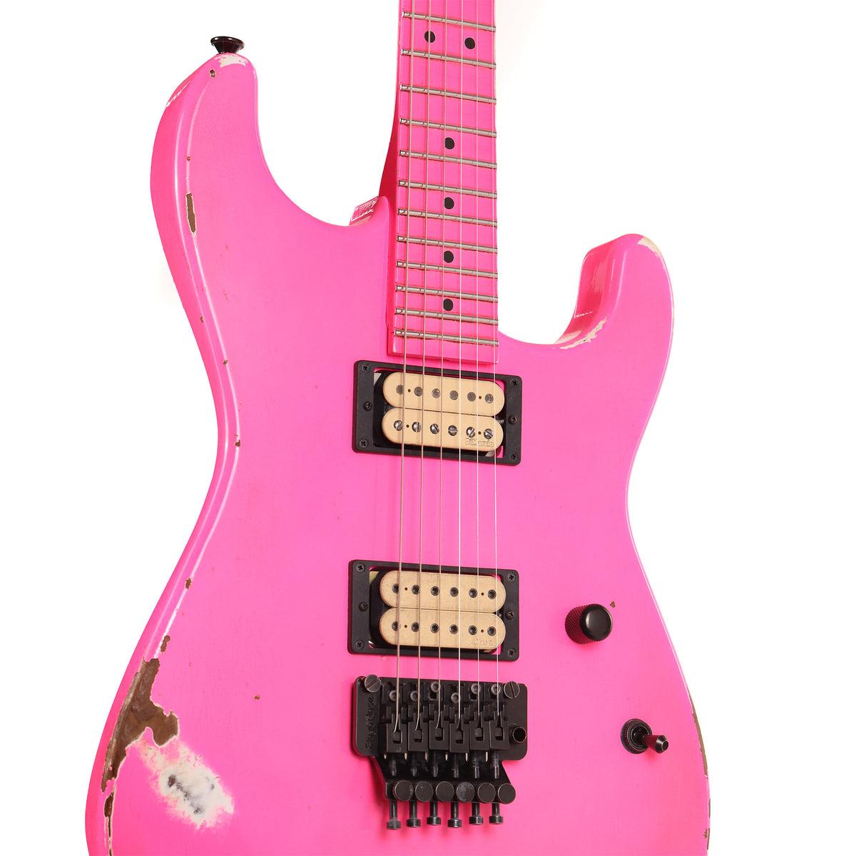 Charvel Custom Shop San Dimas Music Zoo Exclusive Painted Neck Neon Pink — 5