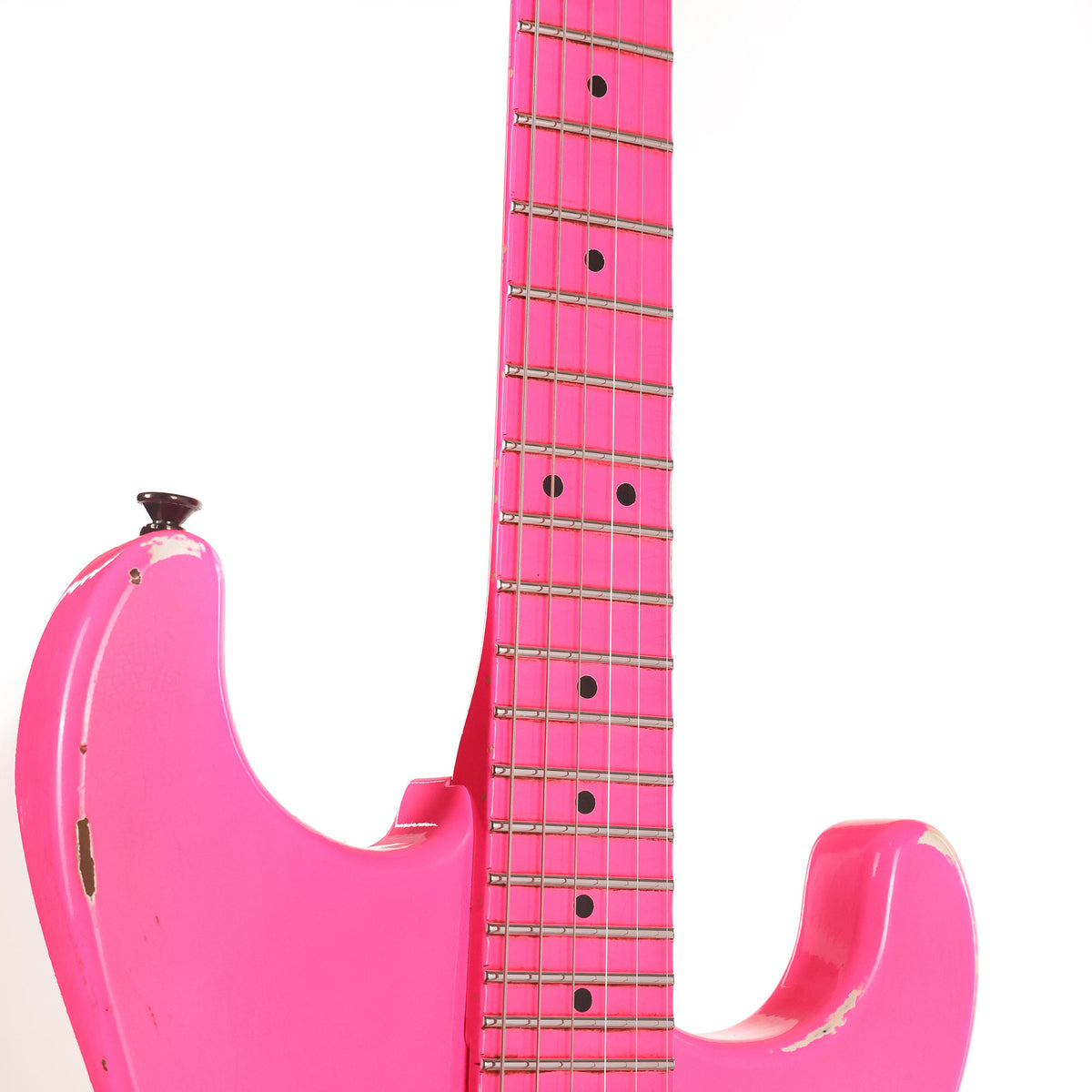 Charvel Custom Shop San Dimas Music Zoo Exclusive Painted Neck Neon Pink — 7