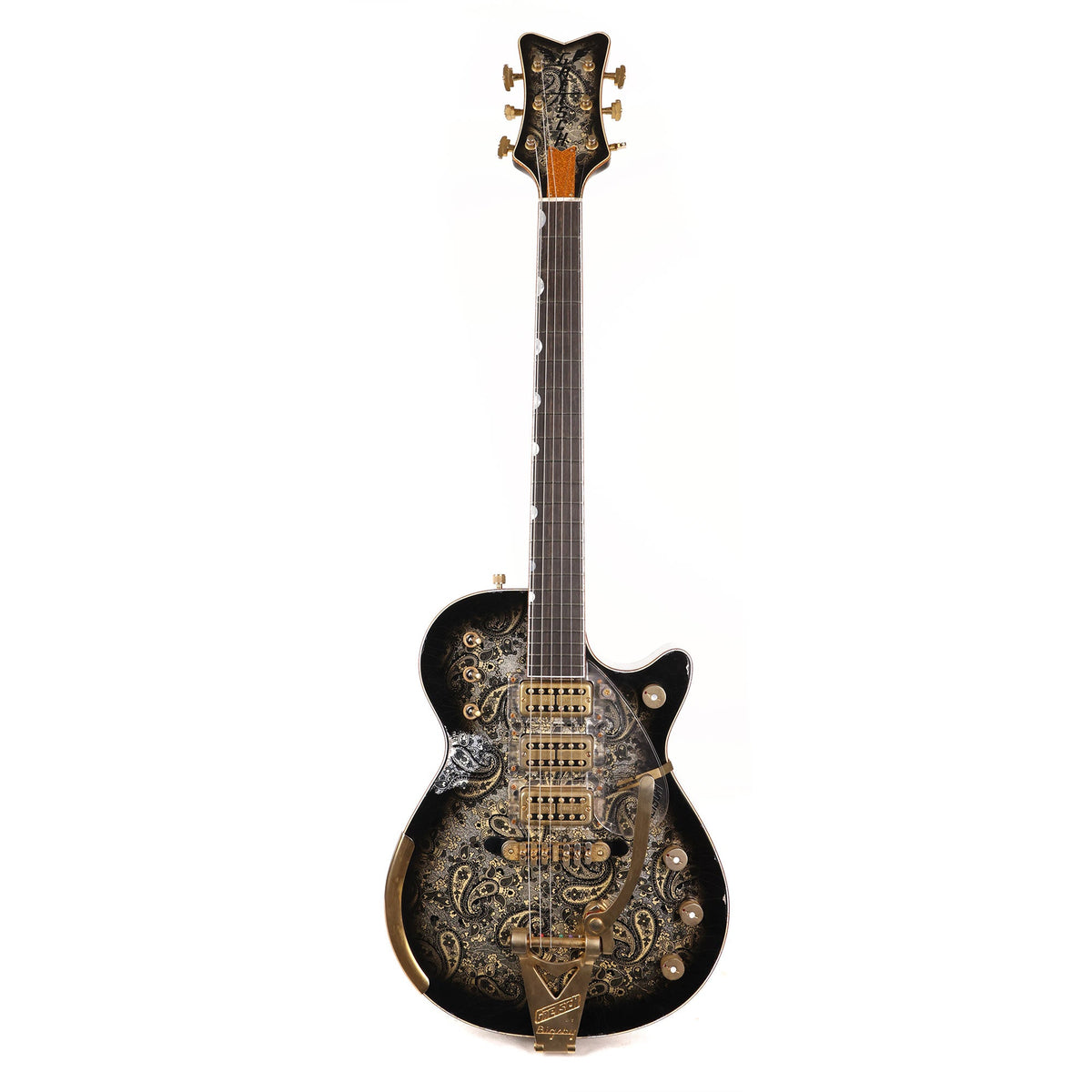 Gretsch Custom Shop G6134-59 Penguin Black Paisley Heavy Relic Masterbuilt Gonzalo Madrigal — 2