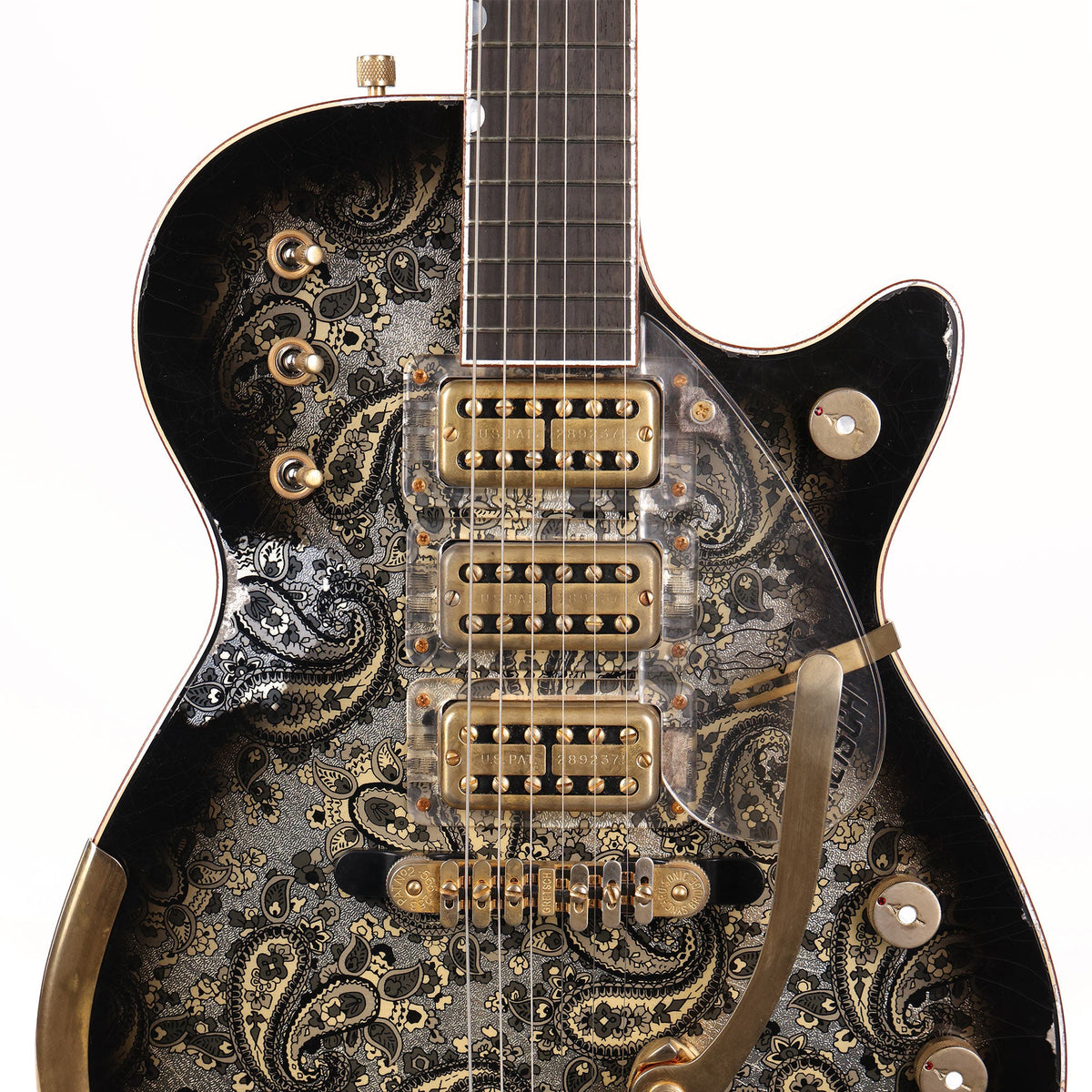 Gretsch Custom Shop G6134-59 Penguin Black Paisley Heavy Relic Masterbuilt Gonzalo Madrigal — 4