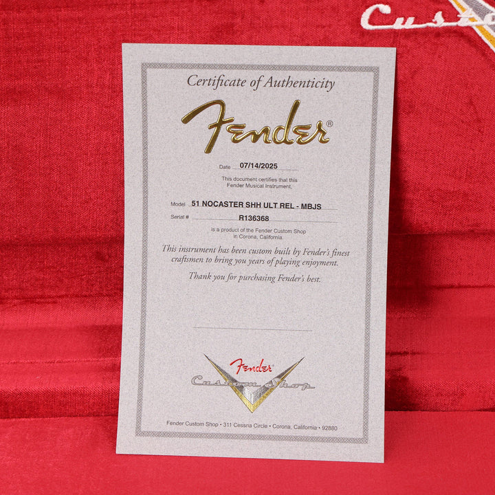 Fender Custom Shop 1951 Nocaster Masterbuilt Hacksaw Relic Jason Smith Super Faded Aged Vintage Blonde