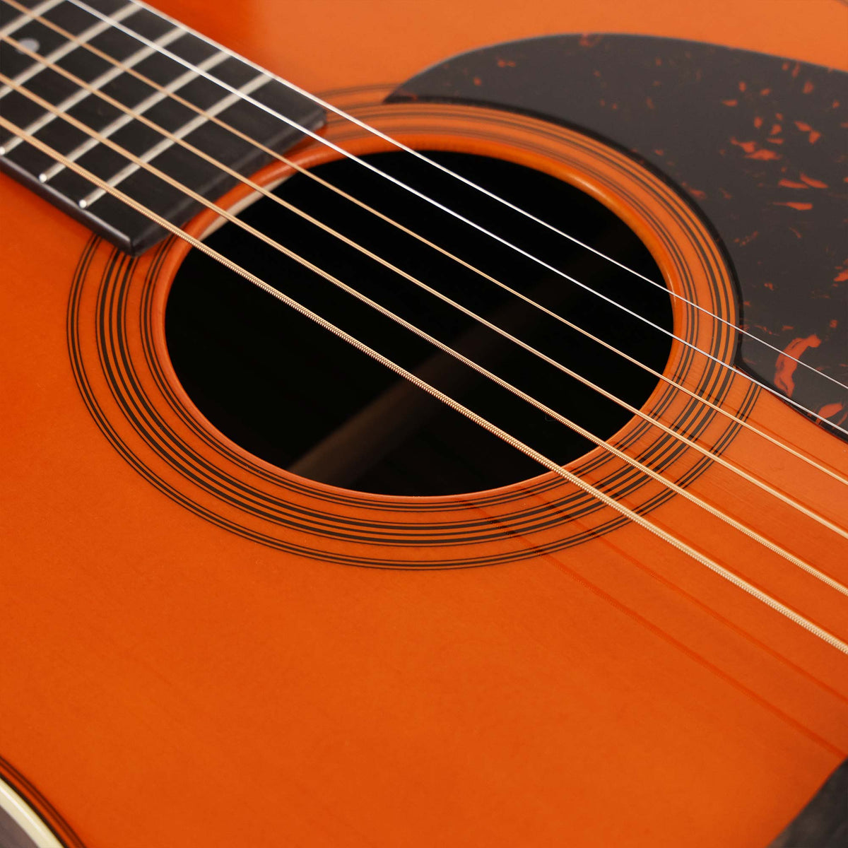 Martin Custom Shop Dreadnought Style 28 Music Zoo Exclusive Vintage Tangerine — 8