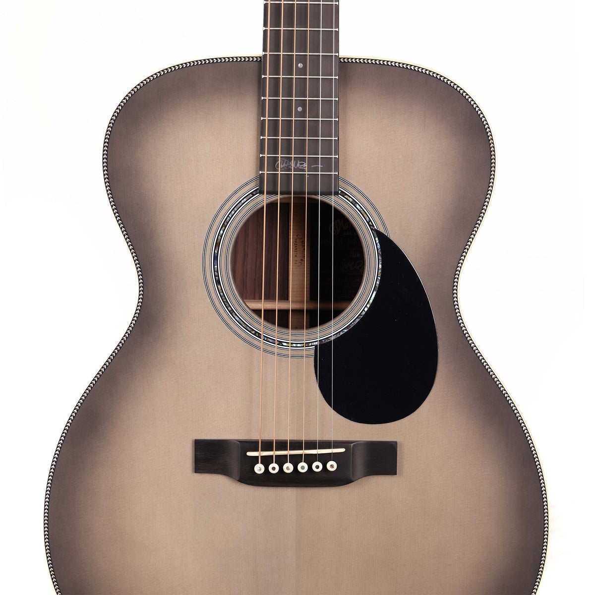 Martin OMJM John Mayer 20th Anniversary Acoustic Platinum Gray Burst 2024 — 4