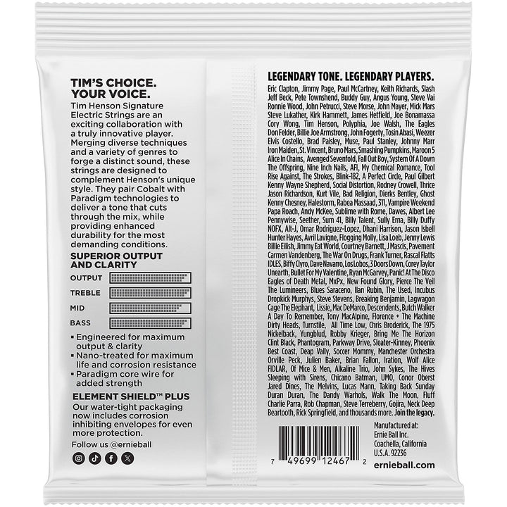Ernie Ball Tim Henson Signature Electric Guitar Strings 9.5-46