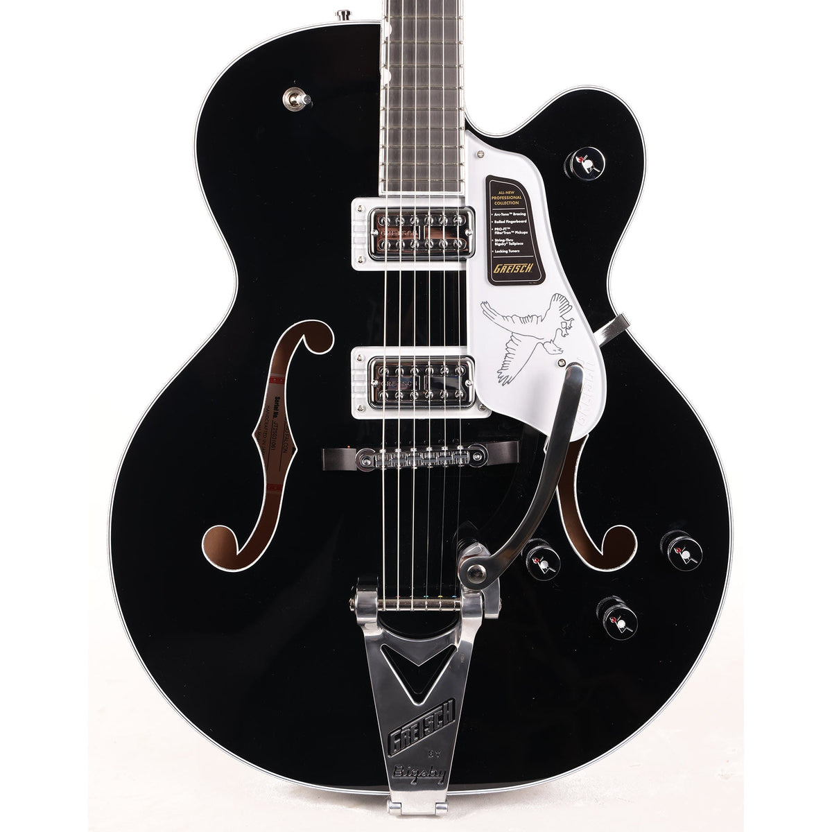 Gretsch Falcon Hollowbody with String-Thru Bigsby Black 2025 — 1