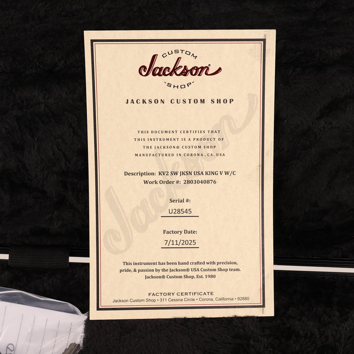 Jackson USA Select King V KV2 Guitar Snow White