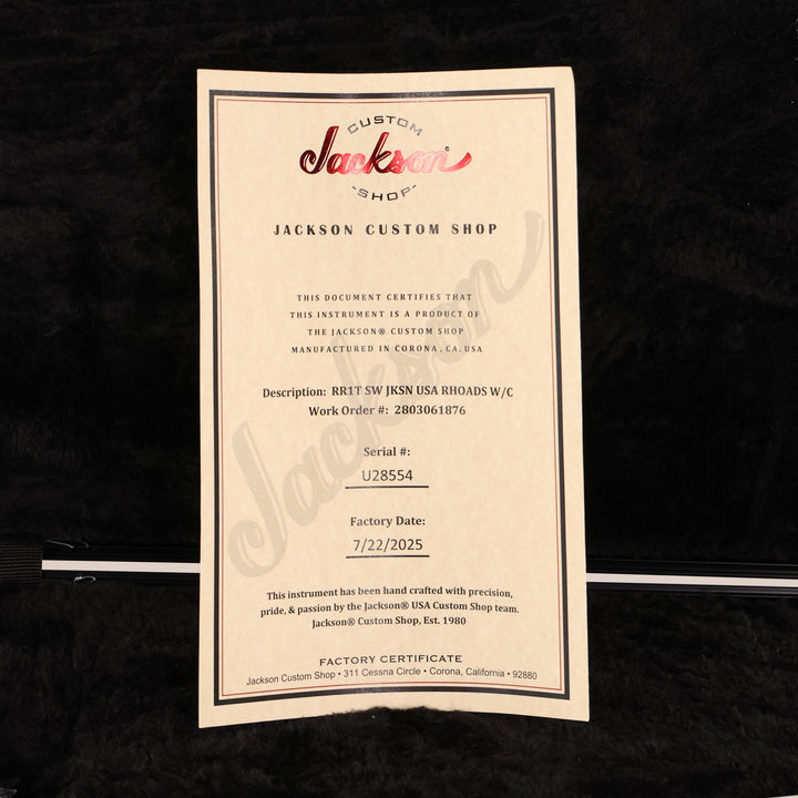 Jackson USA Select RR1T Randy Rhoads Guitar Snow White