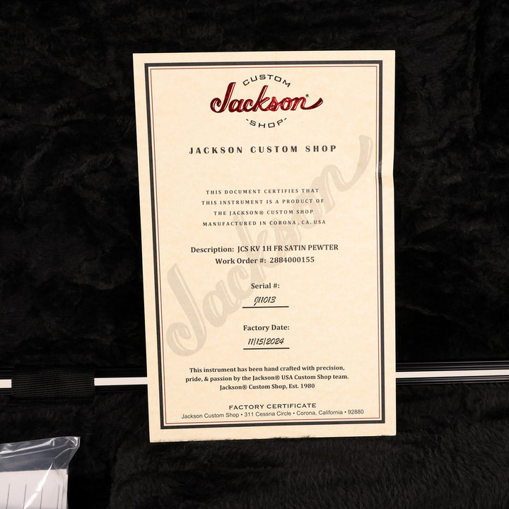 Jackson Custom Shop King V 1H Satin Pewter