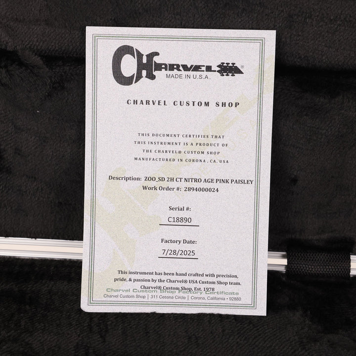 Charvel Custom Shop San Dimas Nitro Aged Relic Pink Paisley