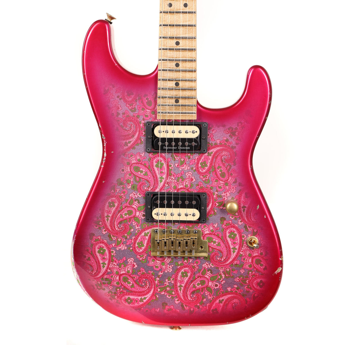 Charvel Custom Shop San Dimas Nitro Aged Relic Pink Paisley — 1