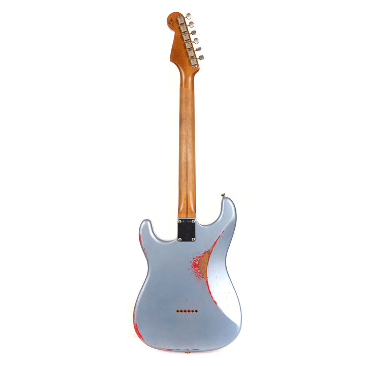 Fender Custom Shop '55 Roasted Ash Stratocaster Ice Blue Metallic over Hot Rod Red Masterbuilt Greg Fessler