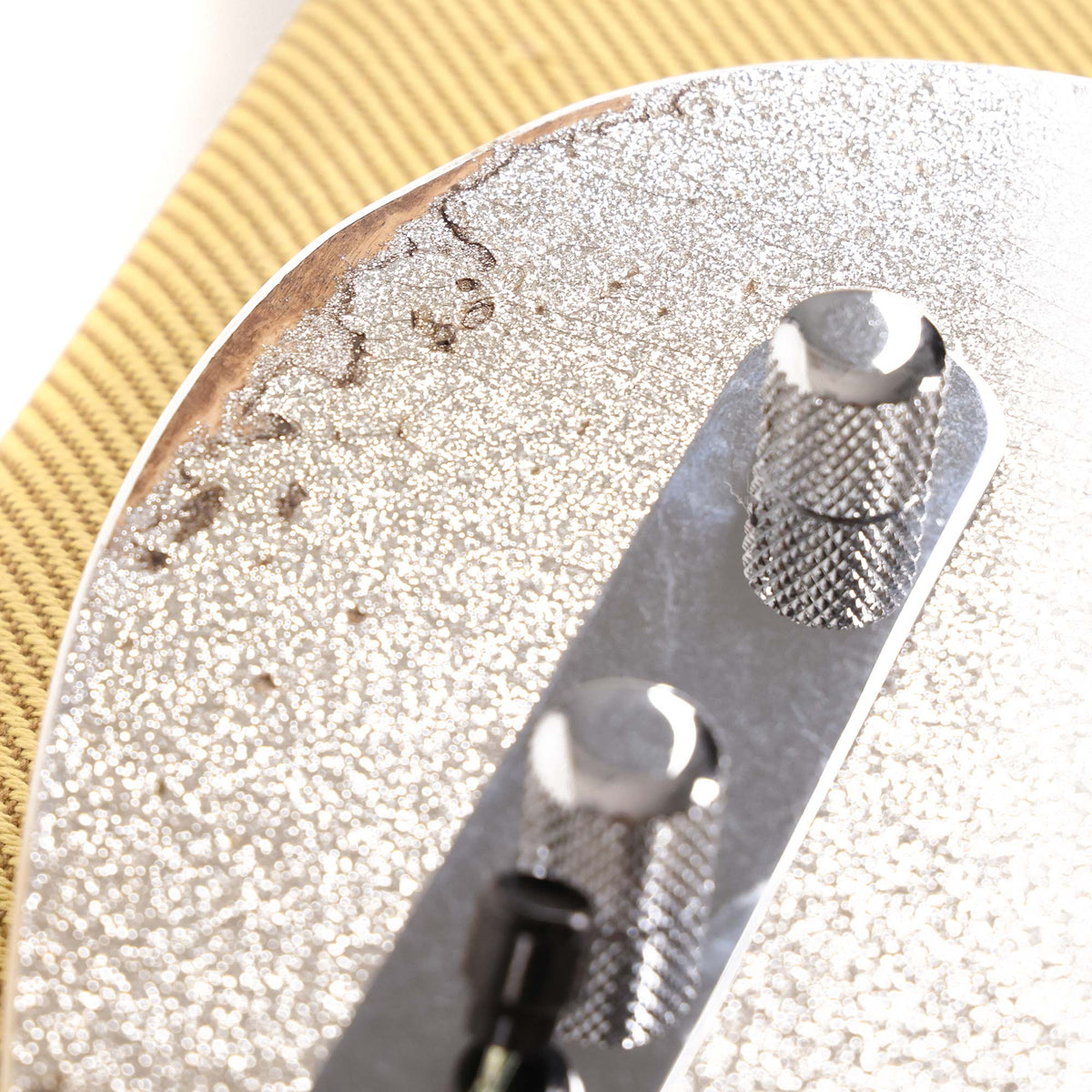 Fender Custom Shop Double Esquire Special Relic Aged Silver Sparkle and Black — 10