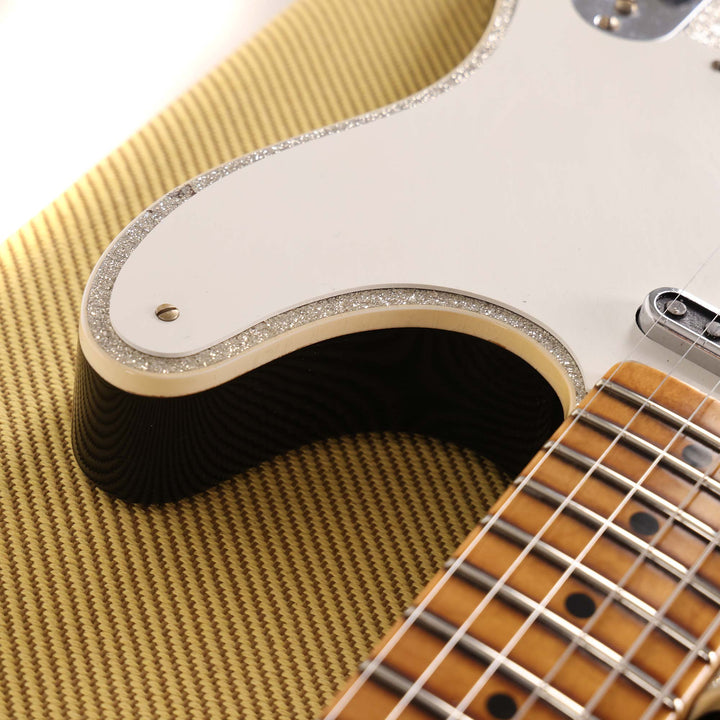 Fender Custom Shop Double Esquire Special Relic Aged Silver Sparkle and Black