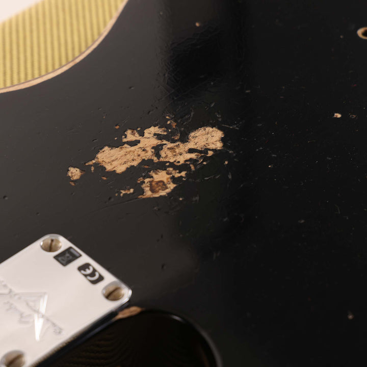 Fender Custom Shop Double Esquire Special Relic Aged Silver Sparkle and Black