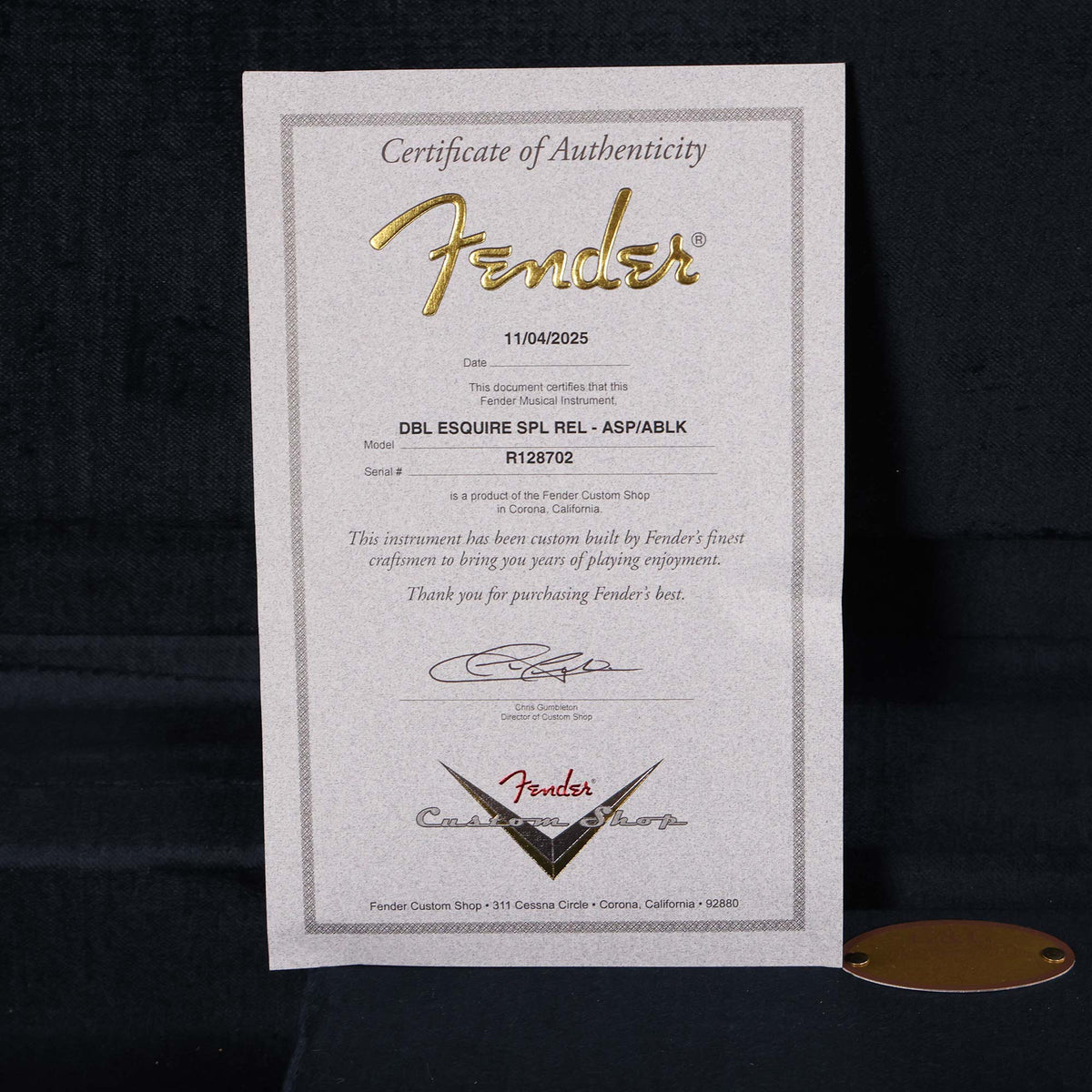 Fender Custom Shop Double Esquire Special Relic Aged Silver Sparkle and Black — 17