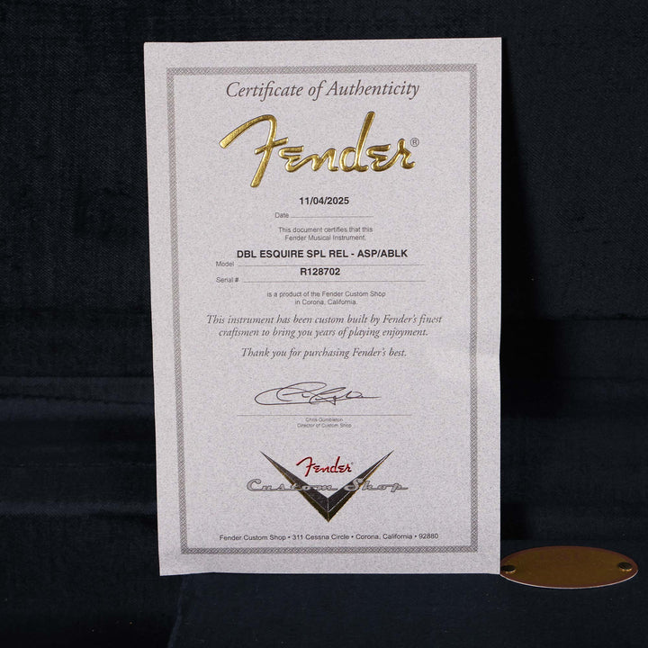 Fender Custom Shop Double Esquire Special Relic Aged Silver Sparkle and Black