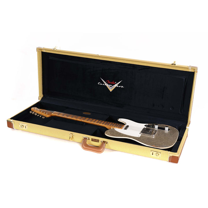 Fender Custom Shop Double Esquire Special Relic Aged Silver Sparkle and Black