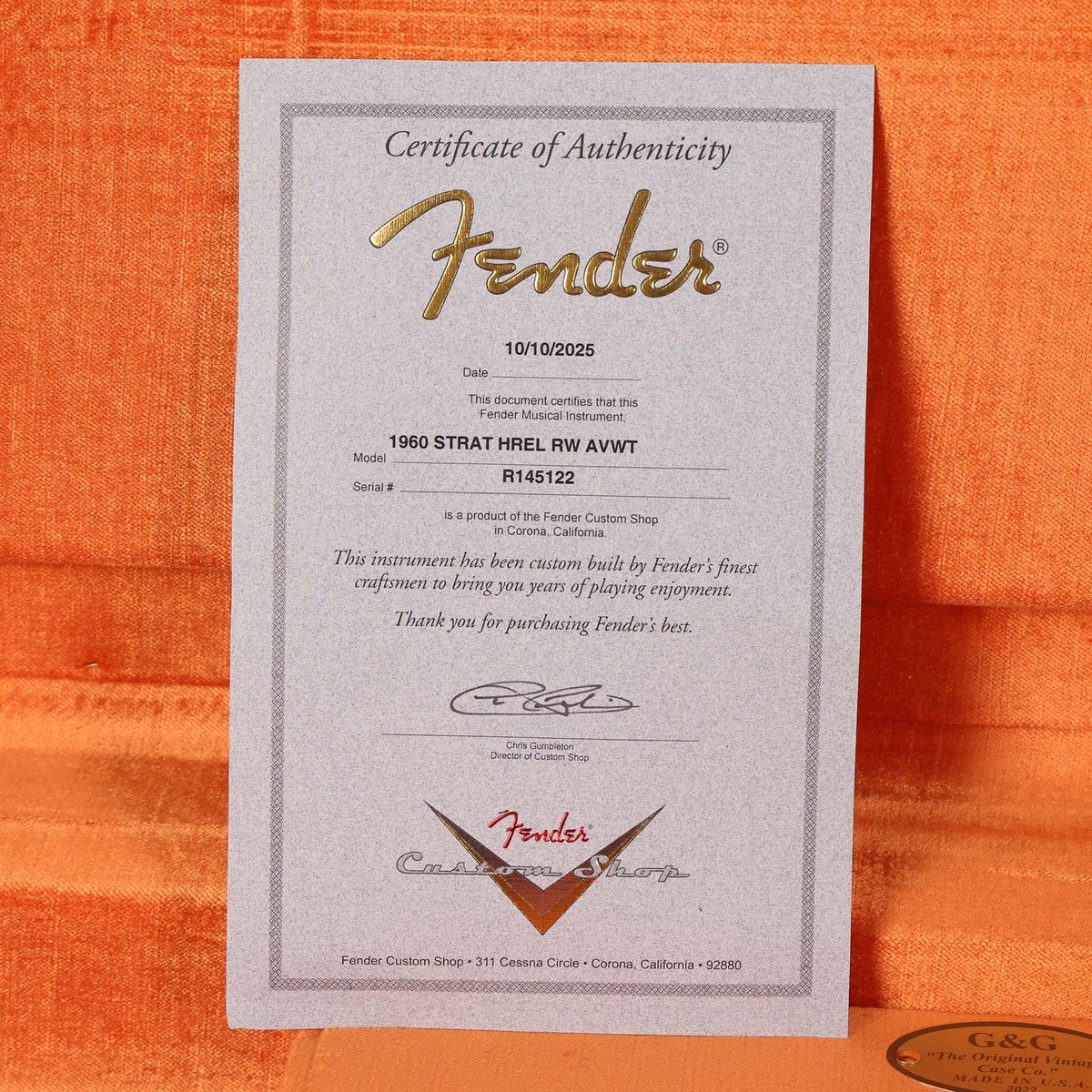 Fender Custom Shop NoNeck Stratocaster Relic Aged Vintage White — 18