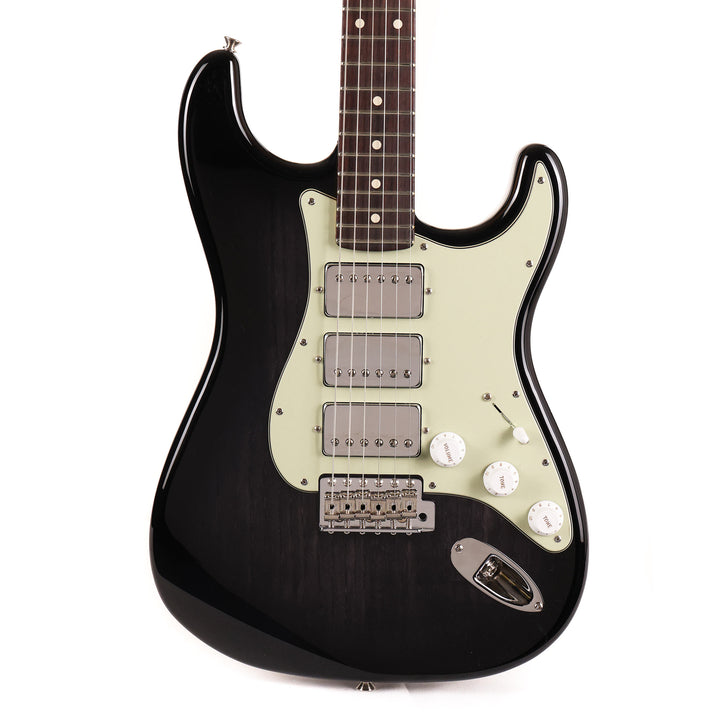 Fender Custom Shop Triple Humbucker Stratocaster NOS Ebony Transparent & Bare Knuckles