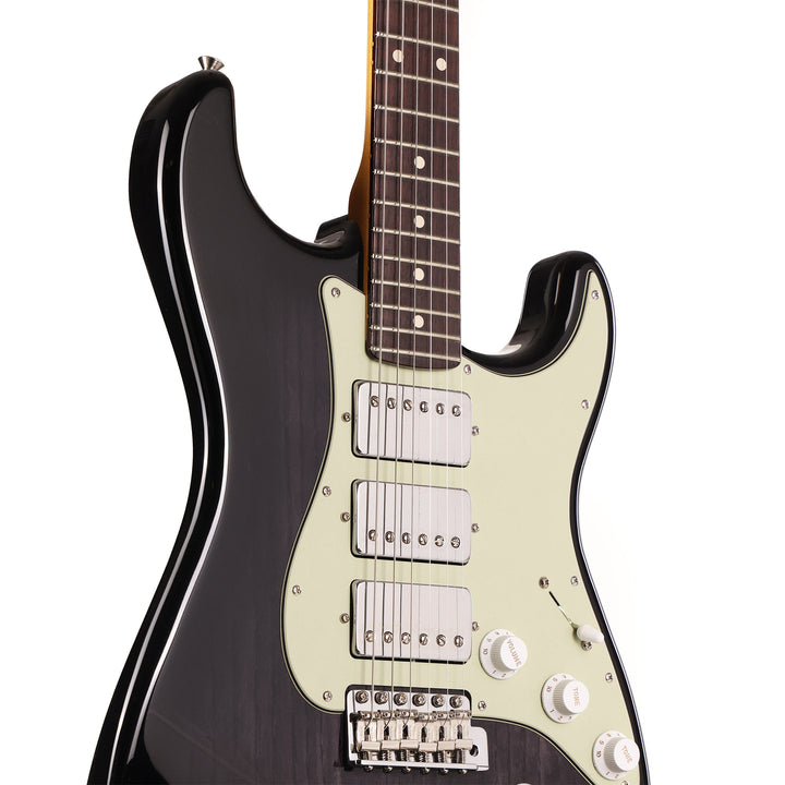 Fender Custom Shop Triple Humbucker Stratocaster NOS Ebony Transparent & Bare Knuckles