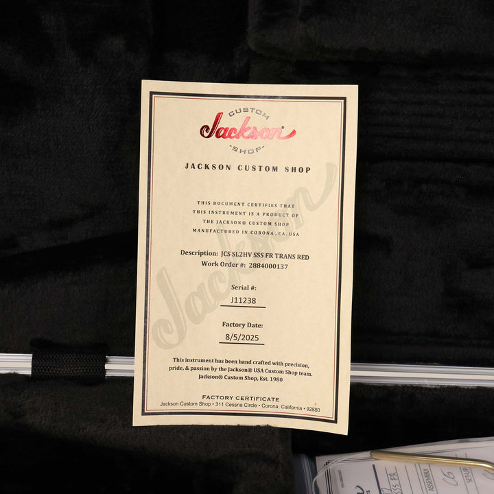 Jackson Custom Shop SL2H-V SSS Soloist Trans Red Music Zoo Exclusive