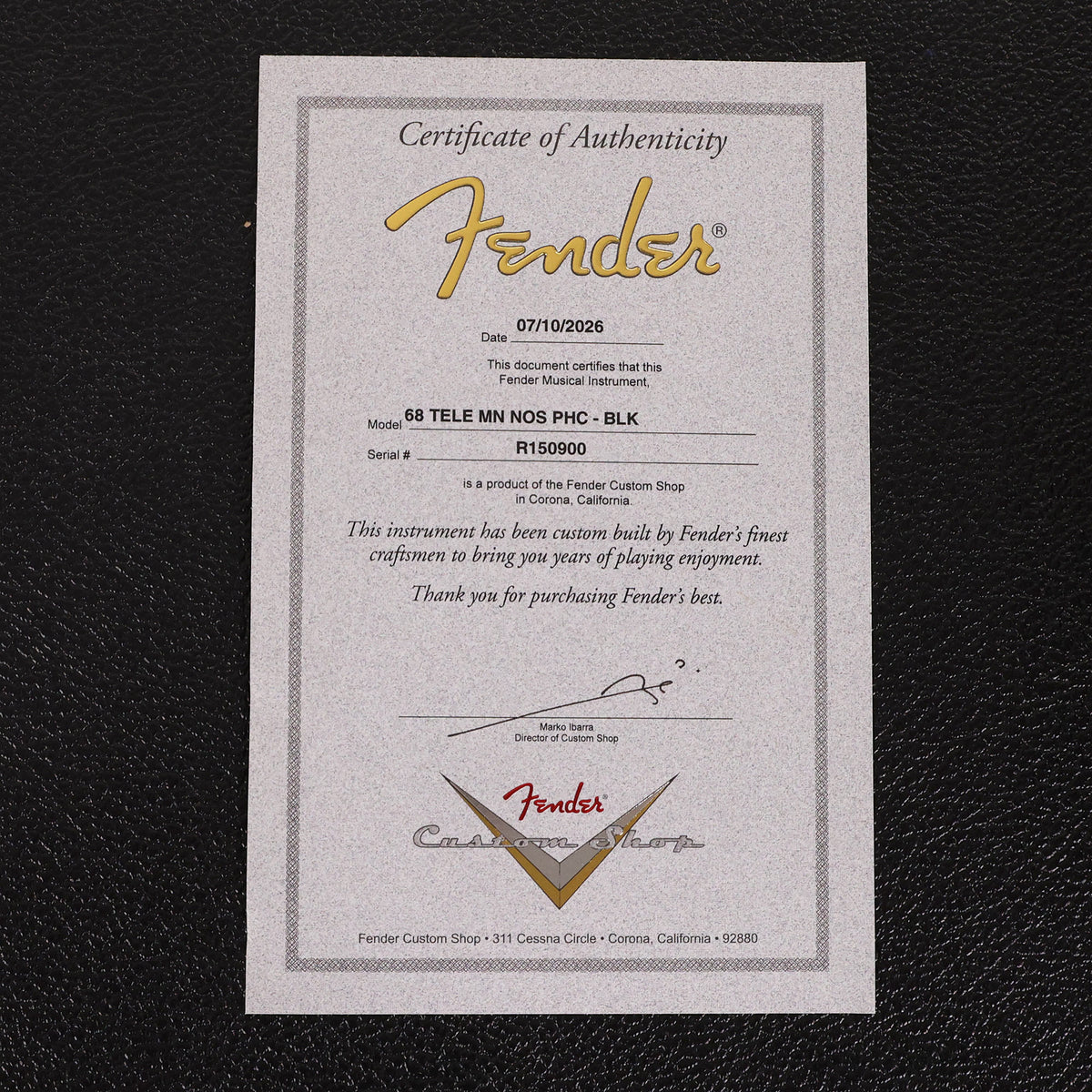 Fender Custom Shop 1968 Telecaster Painted Neck All Black — 11