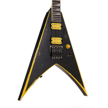 Jackson Custom Shop King V Nitro Relic Black w/ Graffiti Yellow Bevels