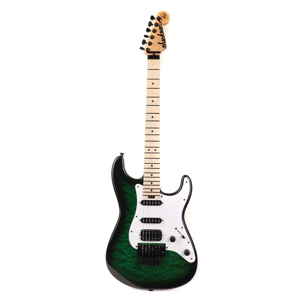 Jackson USA Signature Adrian Smith San Dimas SDQM Transparent Green Burst — 2