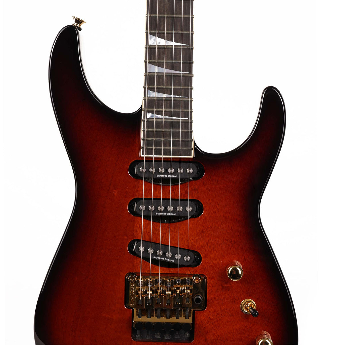 Jackson Custom Shop SL2H-V SSS Soloist 2-Tone Burst Music Zoo Exclusive 2025 — 4