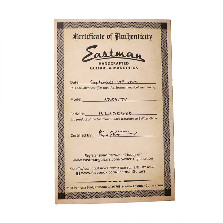 Eastman SB59/TV Electric Guitar Vintage Classic