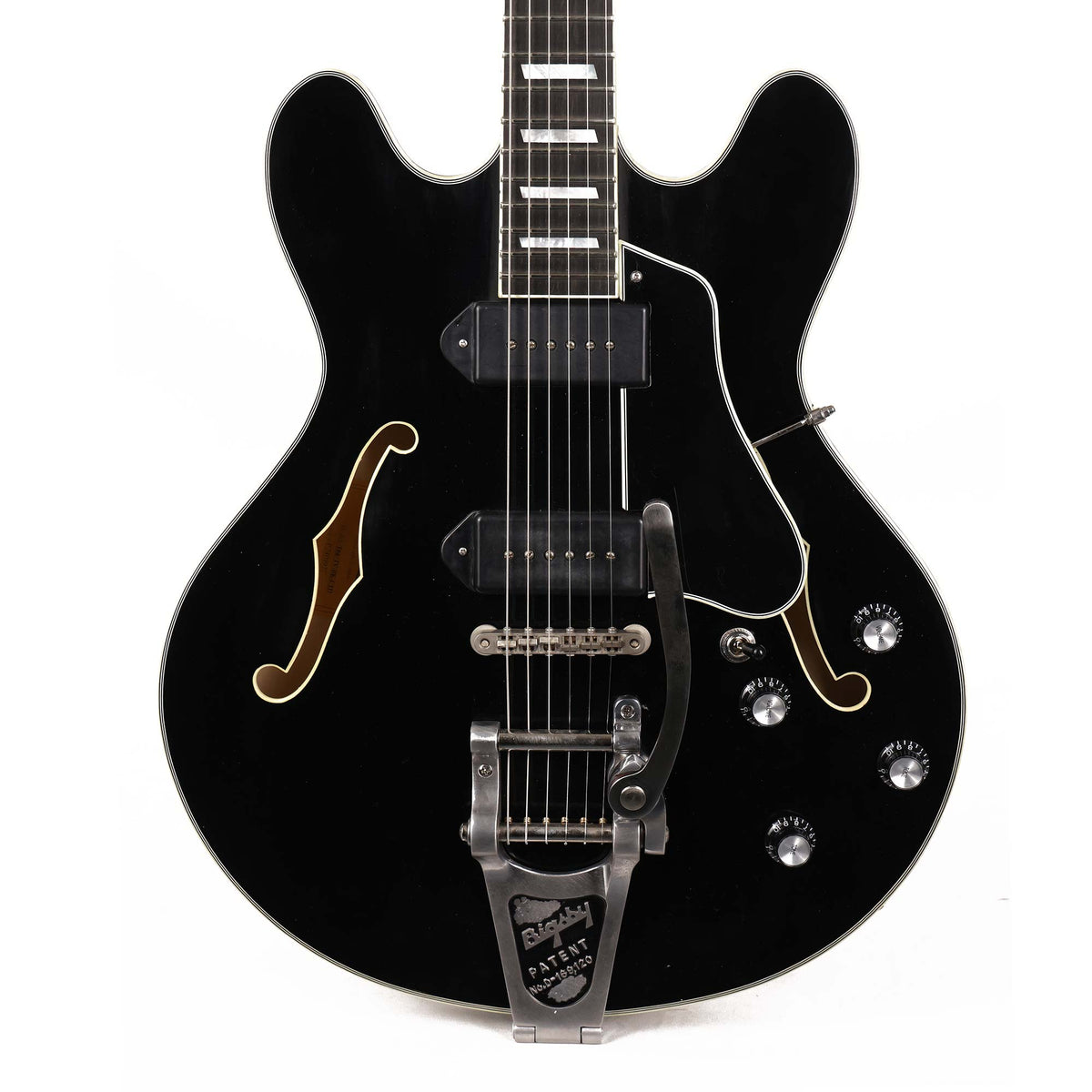 Eastman T64/TV Limited Edition Hollowbody Truetone Vintage Gloss Black — 1
