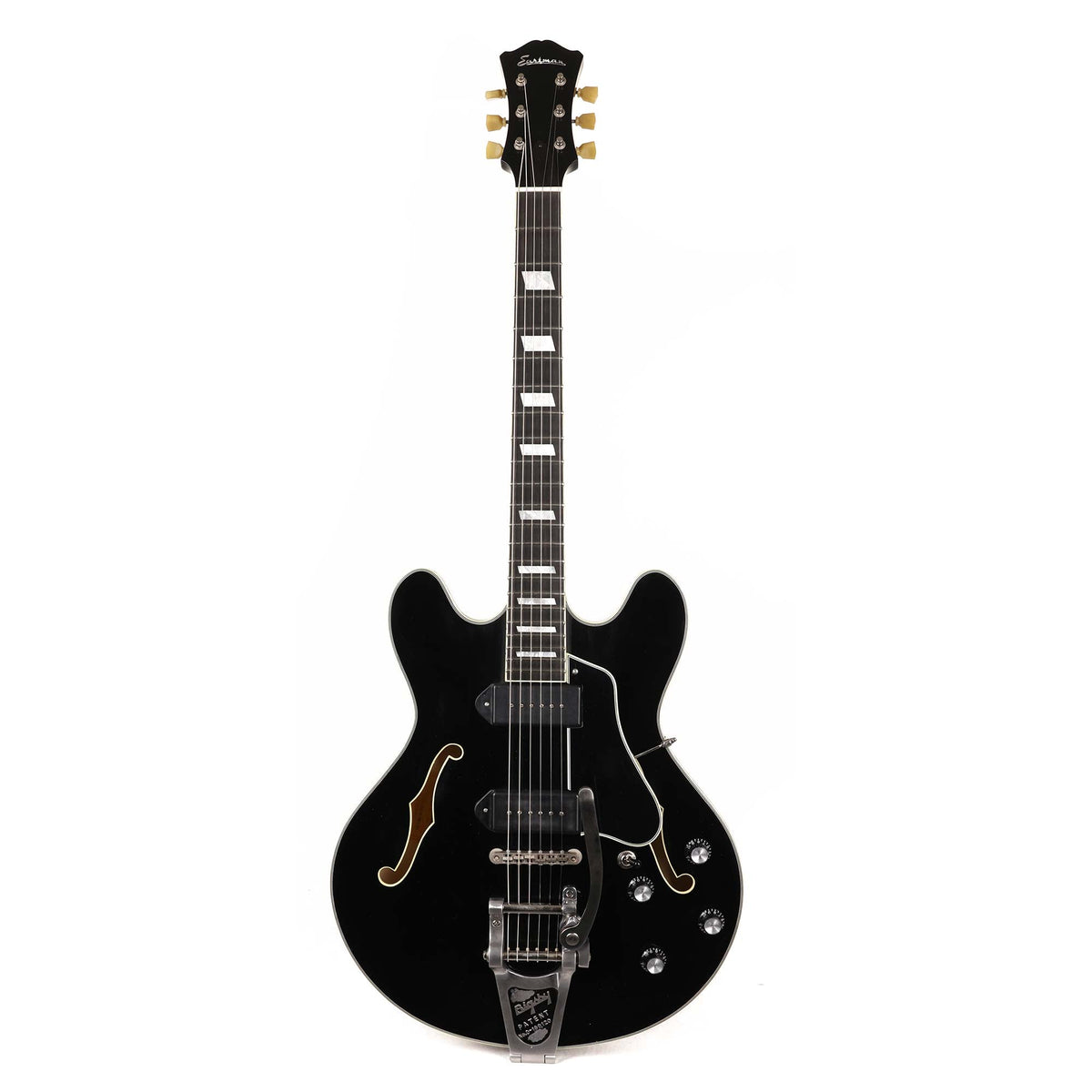 Eastman T64/TV Limited Edition Hollowbody Truetone Vintage Gloss Black — 2