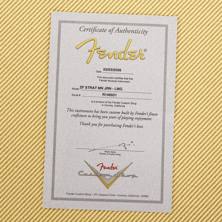 Fender Custom Shop PNZF Stratocaster Journeyman Relic Lime Green