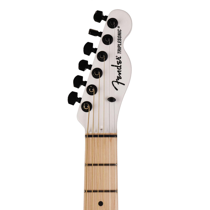 Fender Jack White Triplesonic Acoustasonic Telecaster Satin Arctic White with Black Top